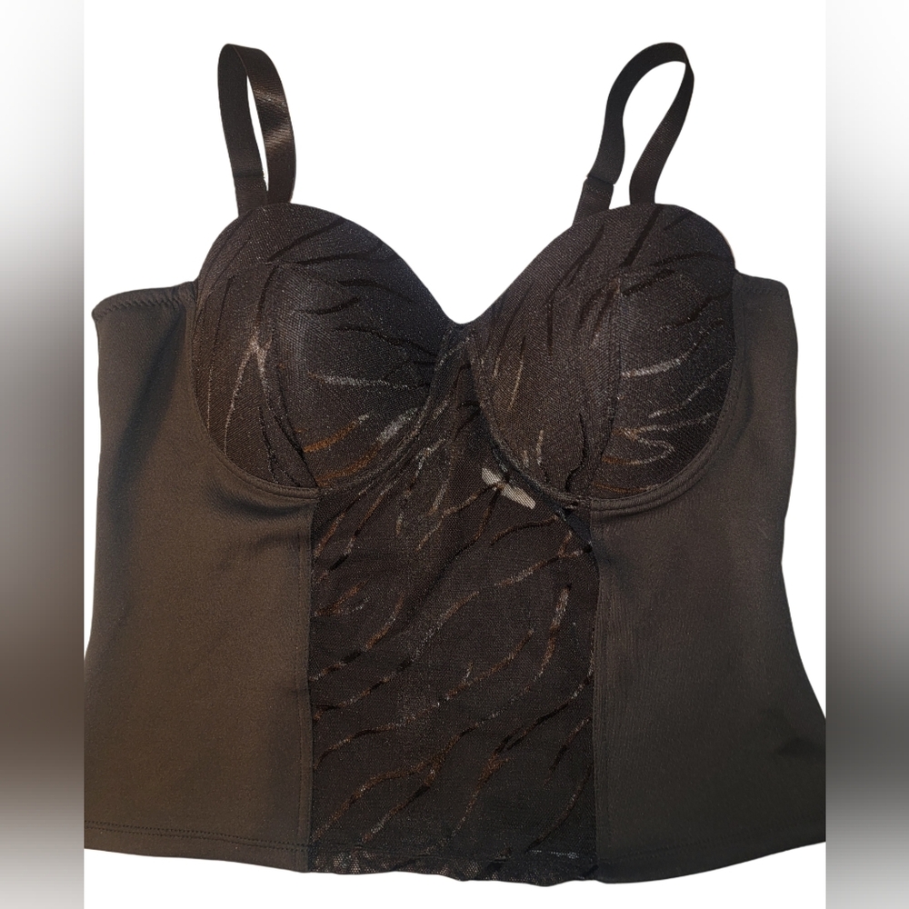 Elegant Black Lace Bustier